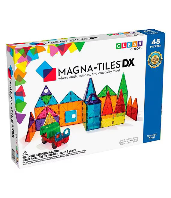 Magna-Tiles® Clear Colors 48-Piece Deluxe Set