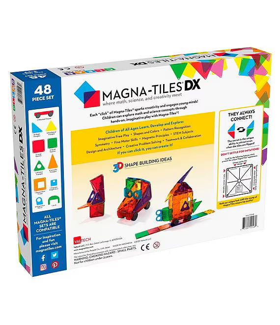 Magna-Tiles® Clear Colors 48-Piece Deluxe Set