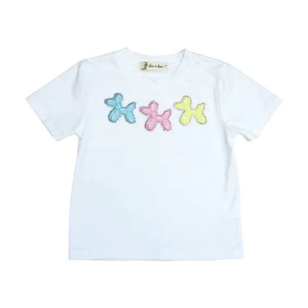 Girl's Doggy Patch Tee - White