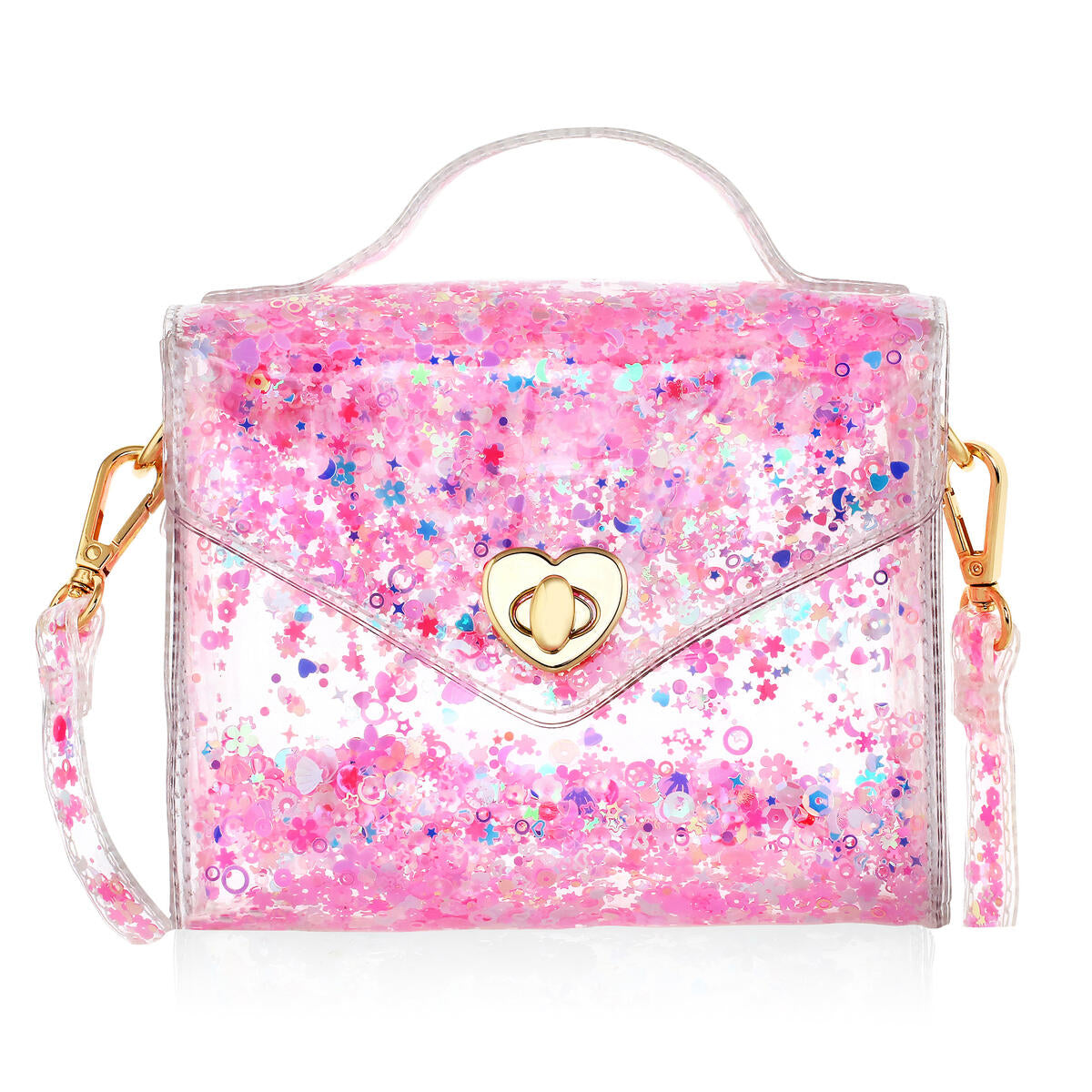 Purse Gussie Pink in Clear