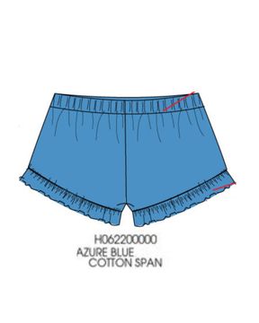 Ruffle Shorts in Azure Blue