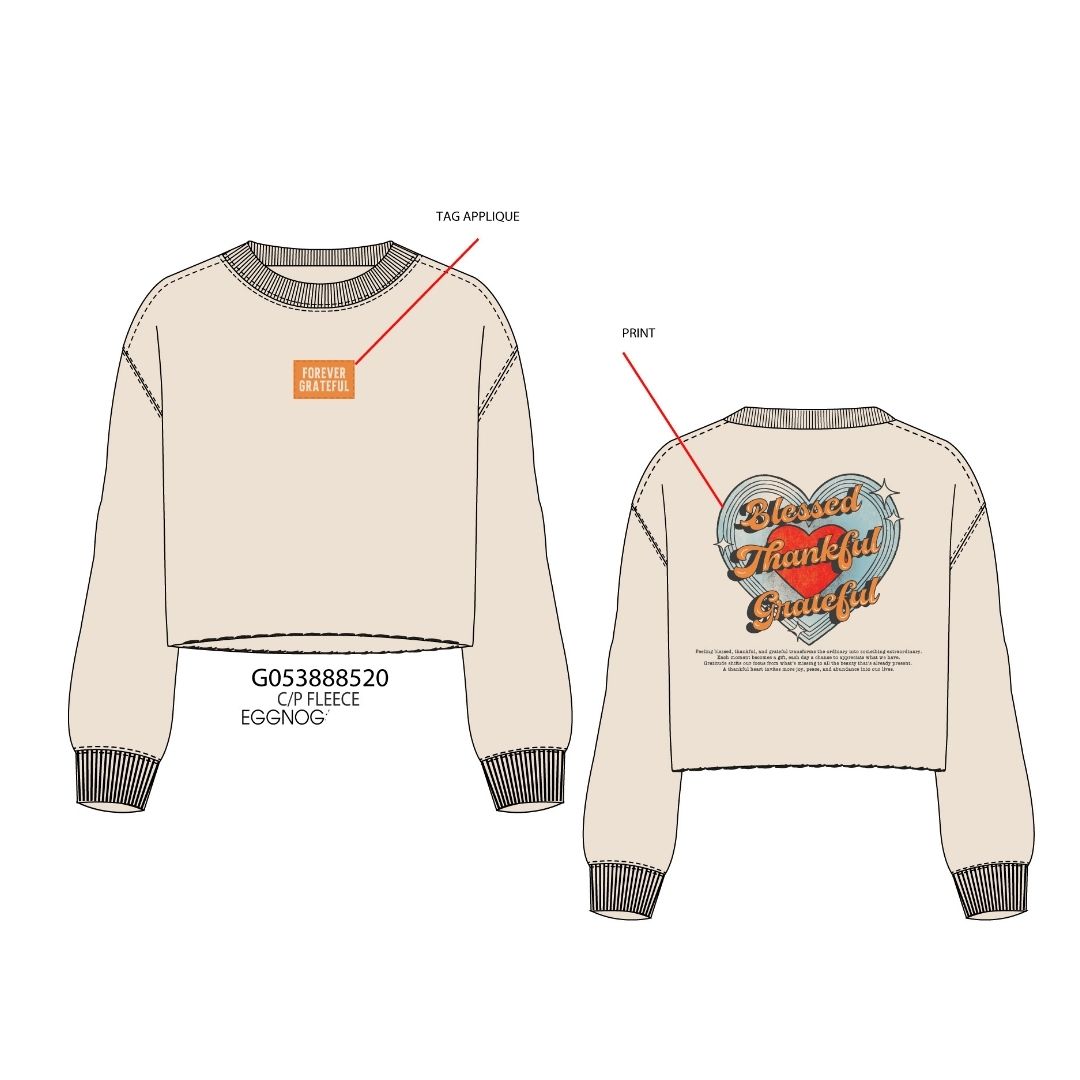 Forever Grateful Back Graphic Sweatshirt