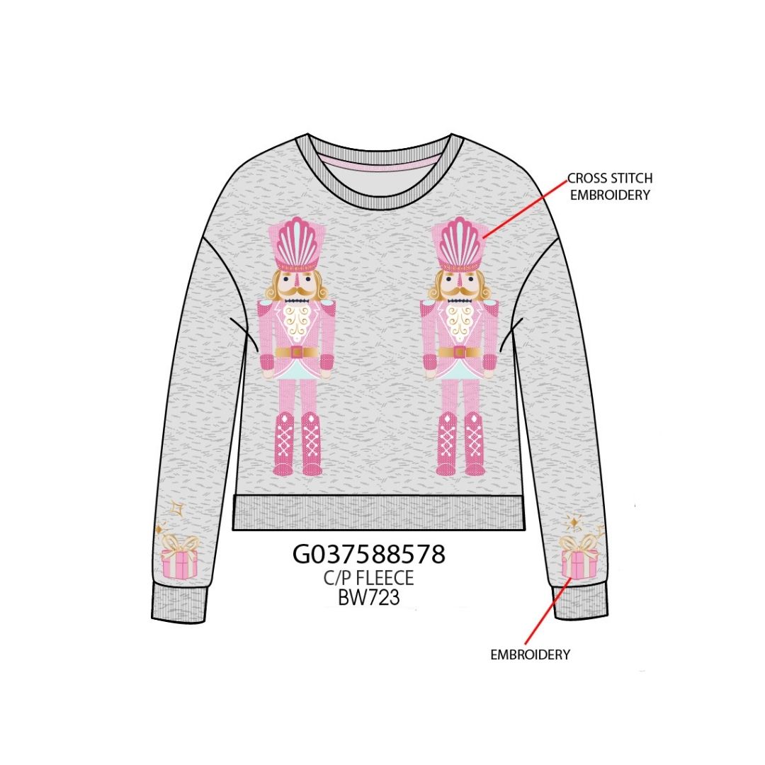 Nutcrackers Embroidery Sweatshirt