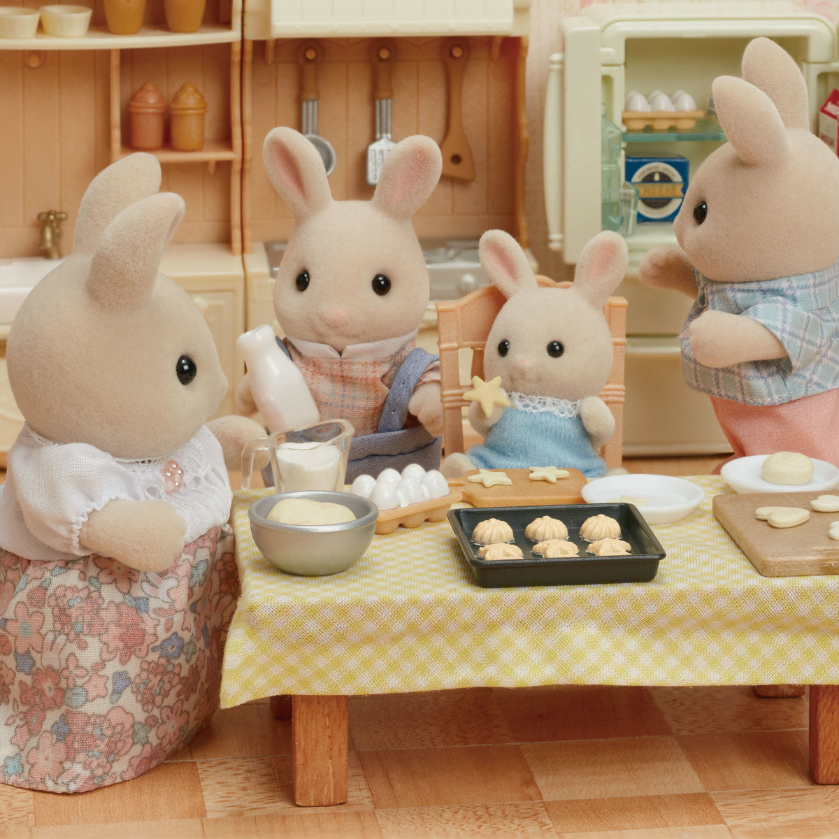 Calico Critter BL Milk Rabbit Family
