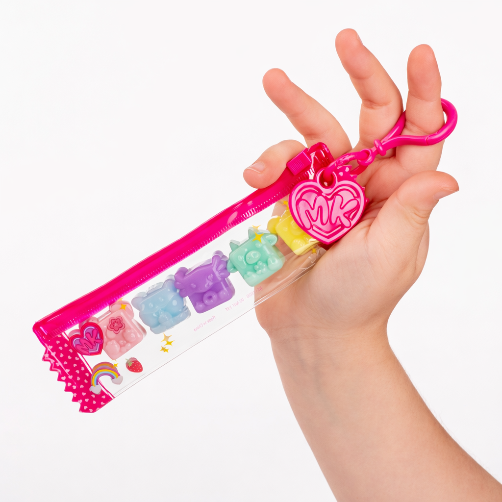 MushyKinz 5 Face Keychain Heart