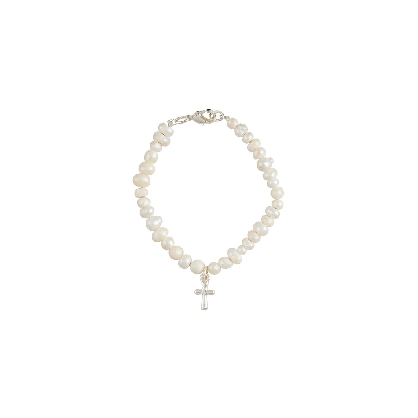 Silver Boxed Cross Bracelet