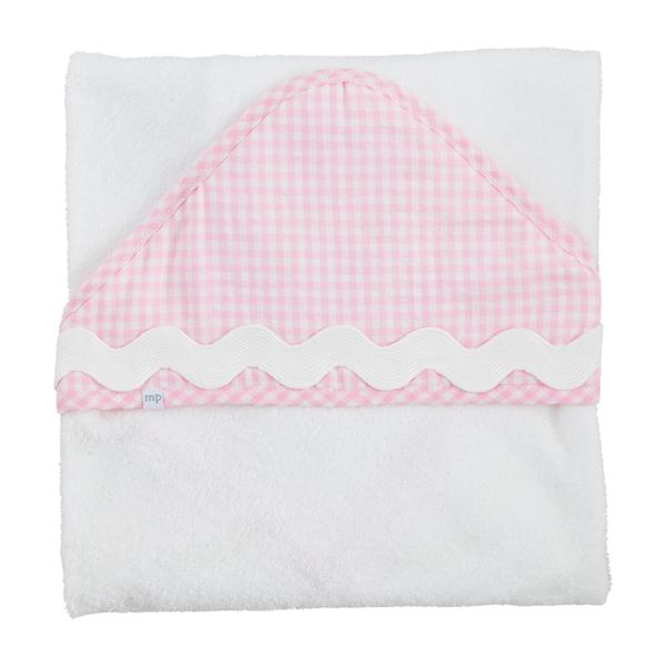 Pink Gingham Hooded Towel