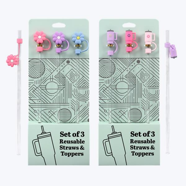 Straw with Cup or Flower Topper