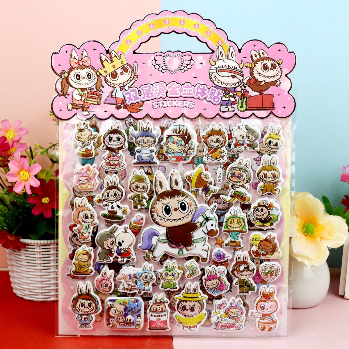 3D Labubu Bubble Stickers