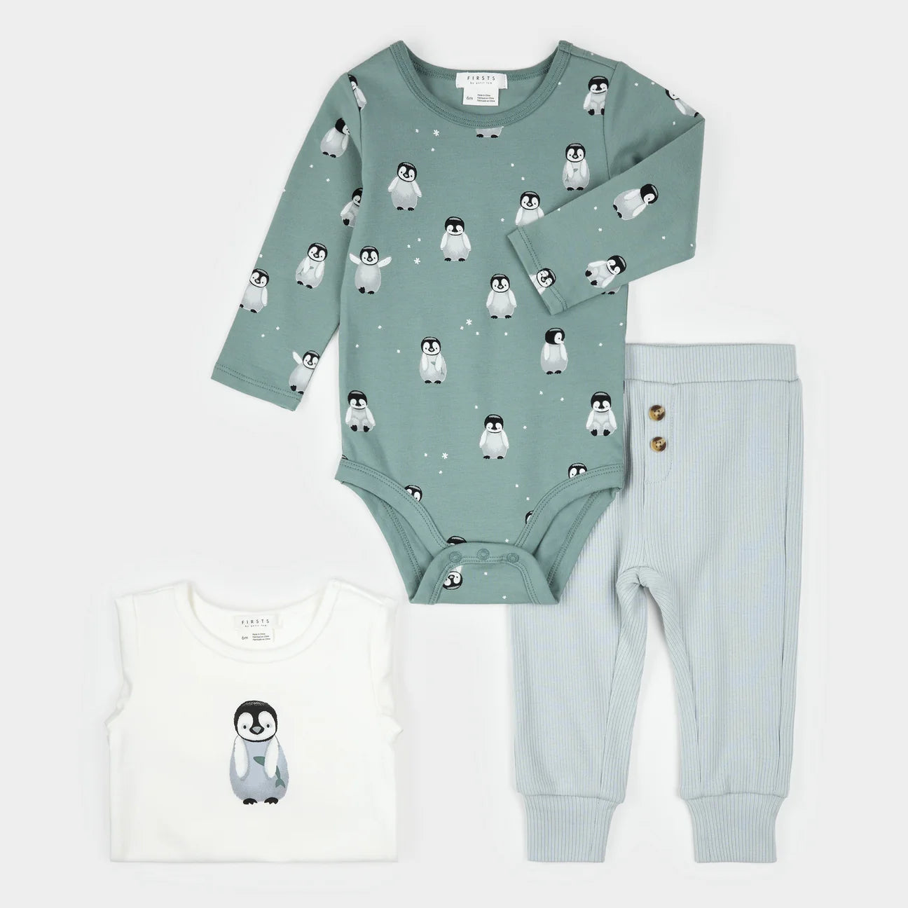 Baby Penguin Print 3pc Set