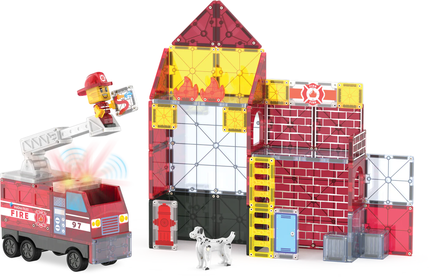 Magna-Tiles® Fire Station 50-Piece Set