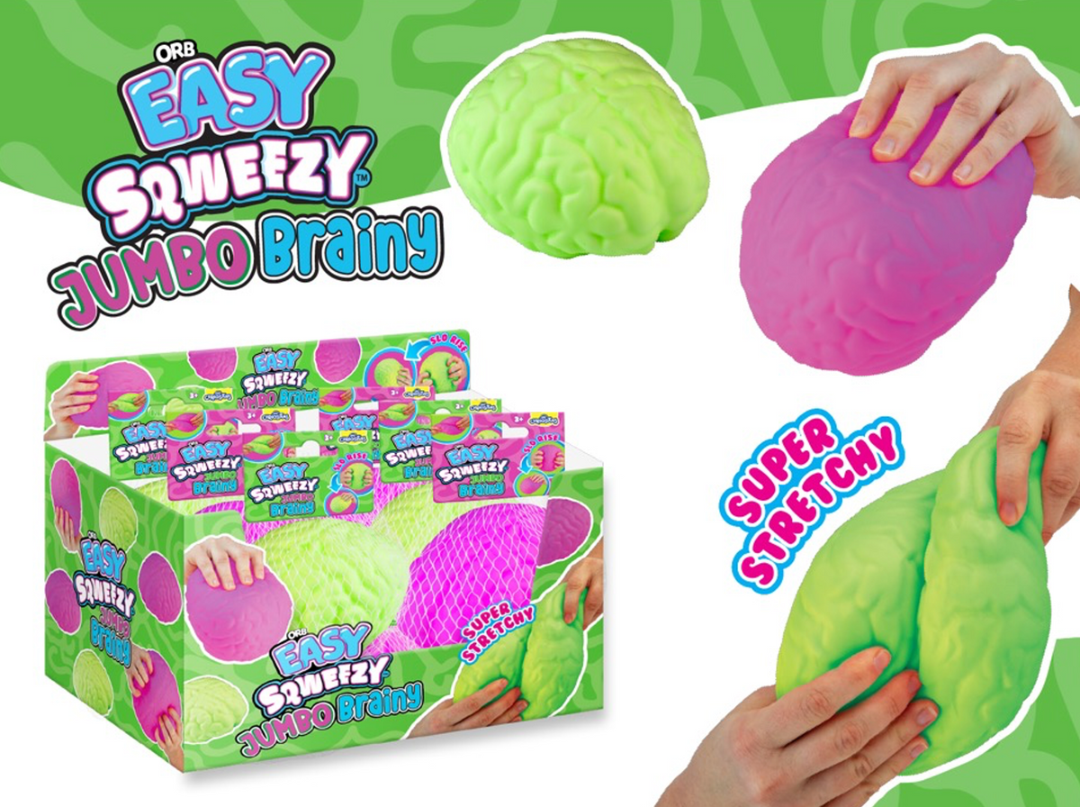 Easy Sqweezy Jumbo Brainy Green & Purple