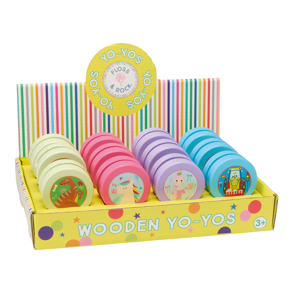 Classic Wooden Yo Yo - Princess / Construction / Rainbow Fair