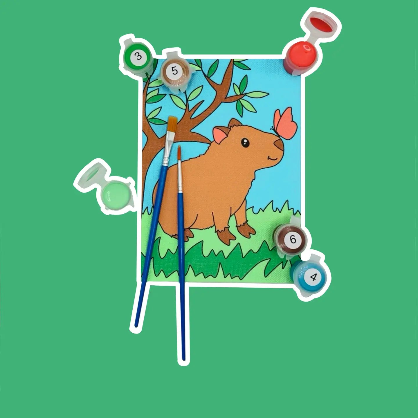 Capybara - Mini Paint By Number Kit (5x7)