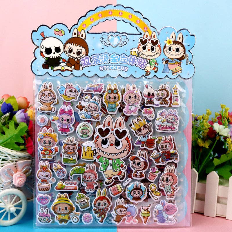 3D Labubu Bubble Stickers