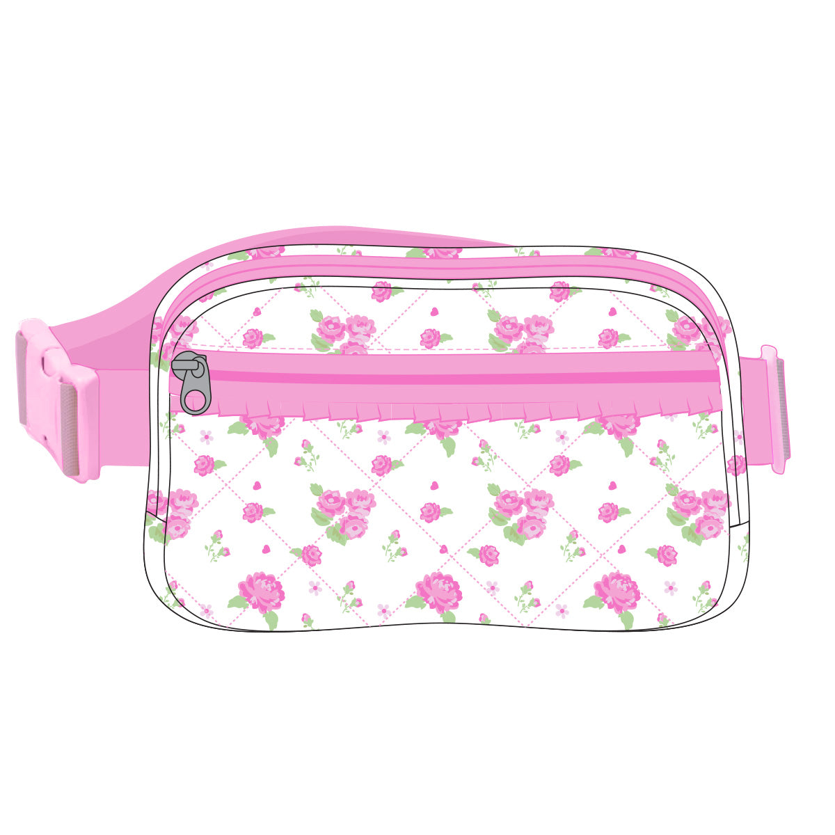 Pretty in Pink Ruffle Belt Bag