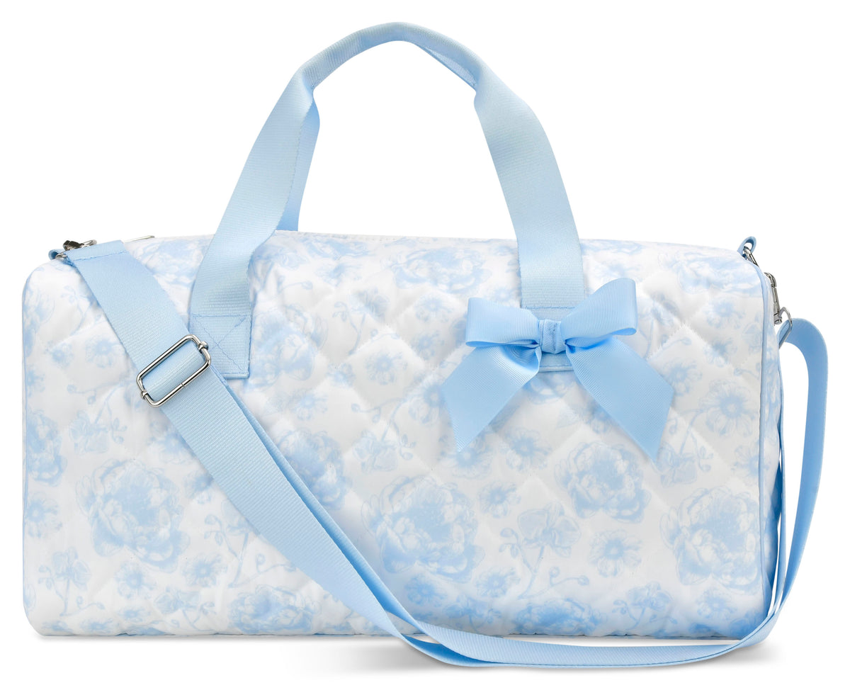 Beautiful Blue Toile Duffel Bag