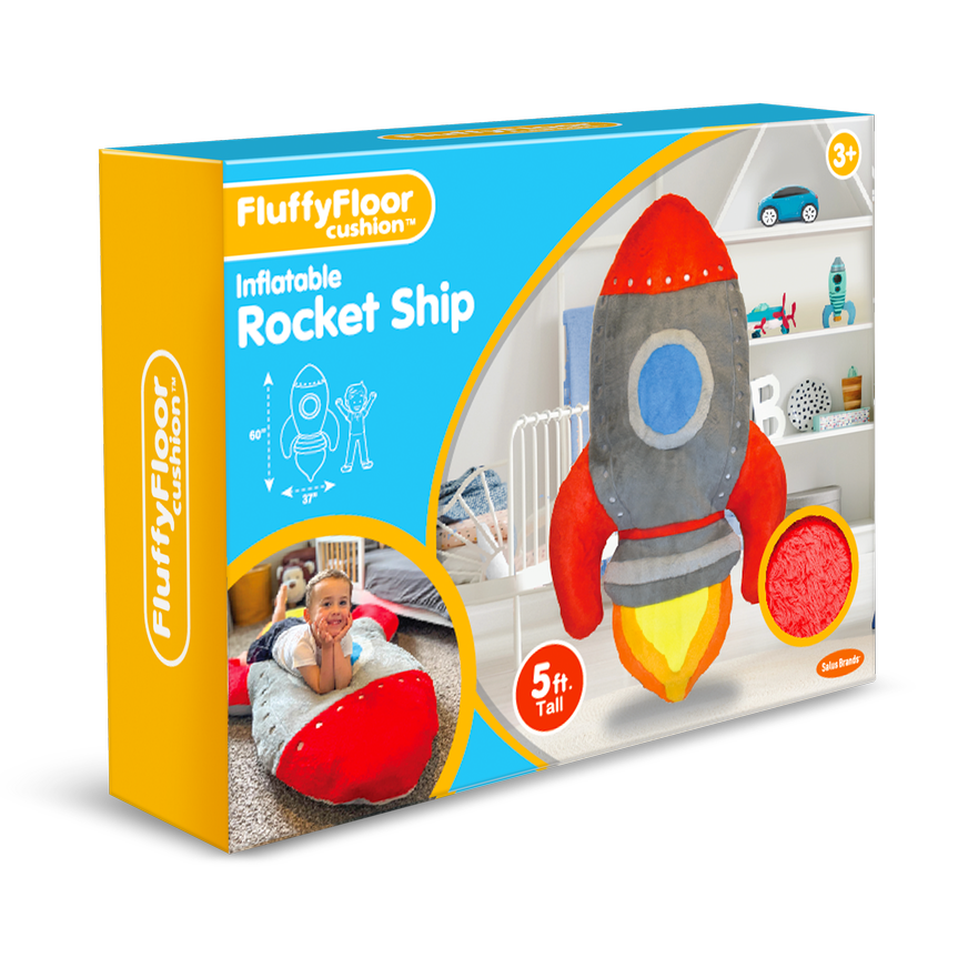 Rocketship Fluffy Floor Cushion