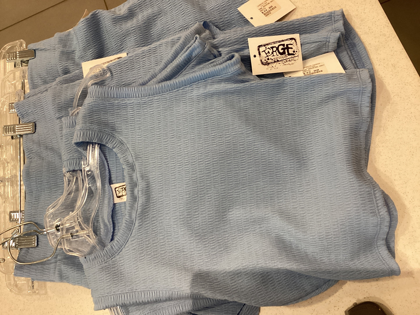Tank Smocking Knit Blue