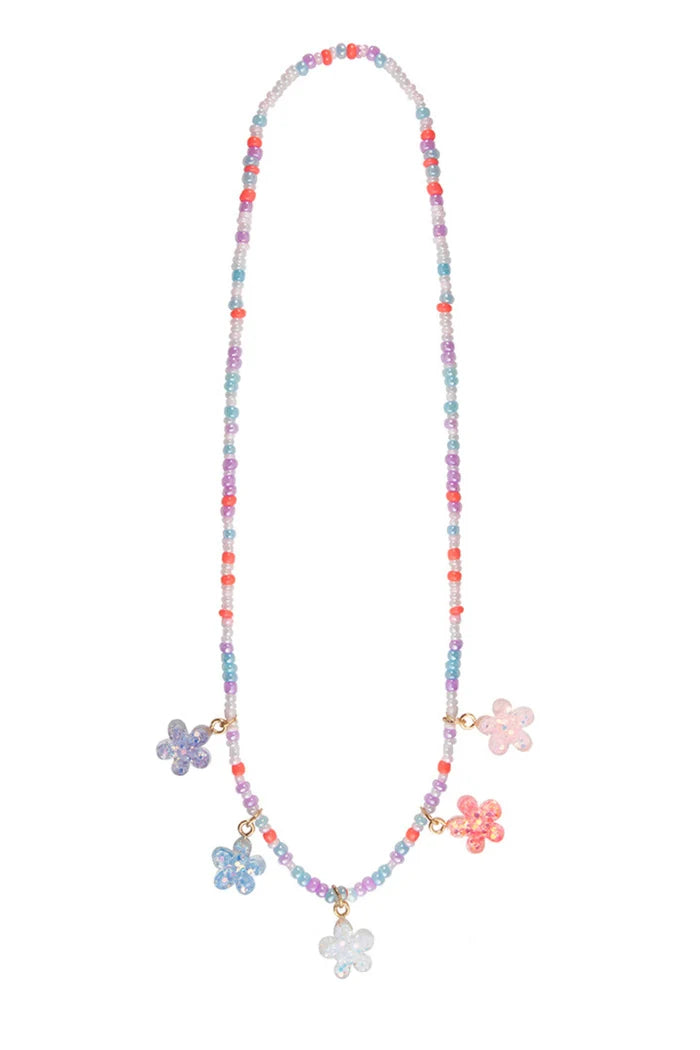 Boutique Shimmer Flower Necklace