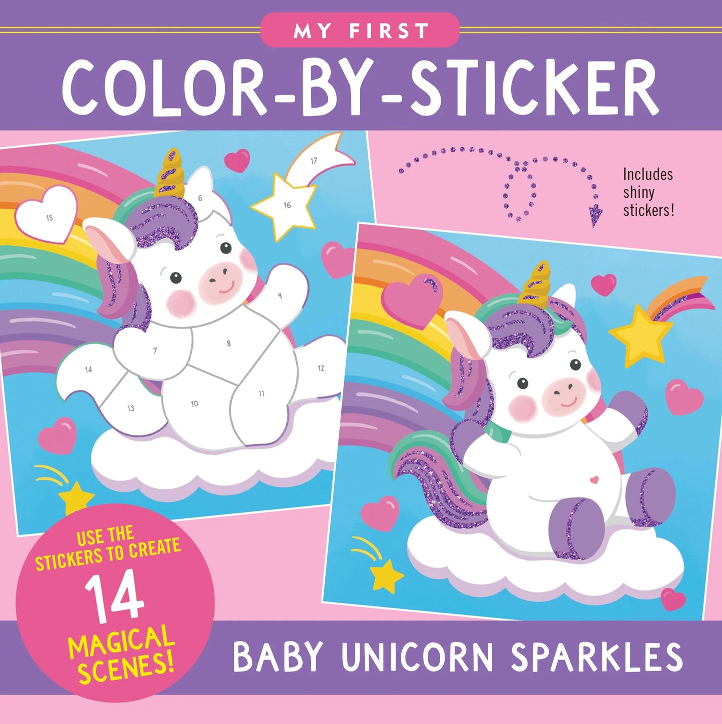 My First Color-by-Sticker Book -- Baby Unicorn Sparkles
