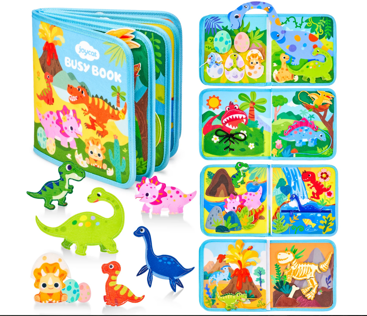 JoyCat Dinosaur Friends Busy Book