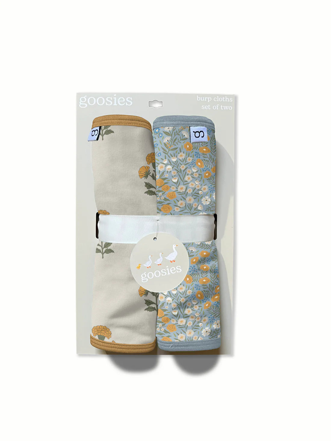 Burp Cloth Set - Marigold Block Print