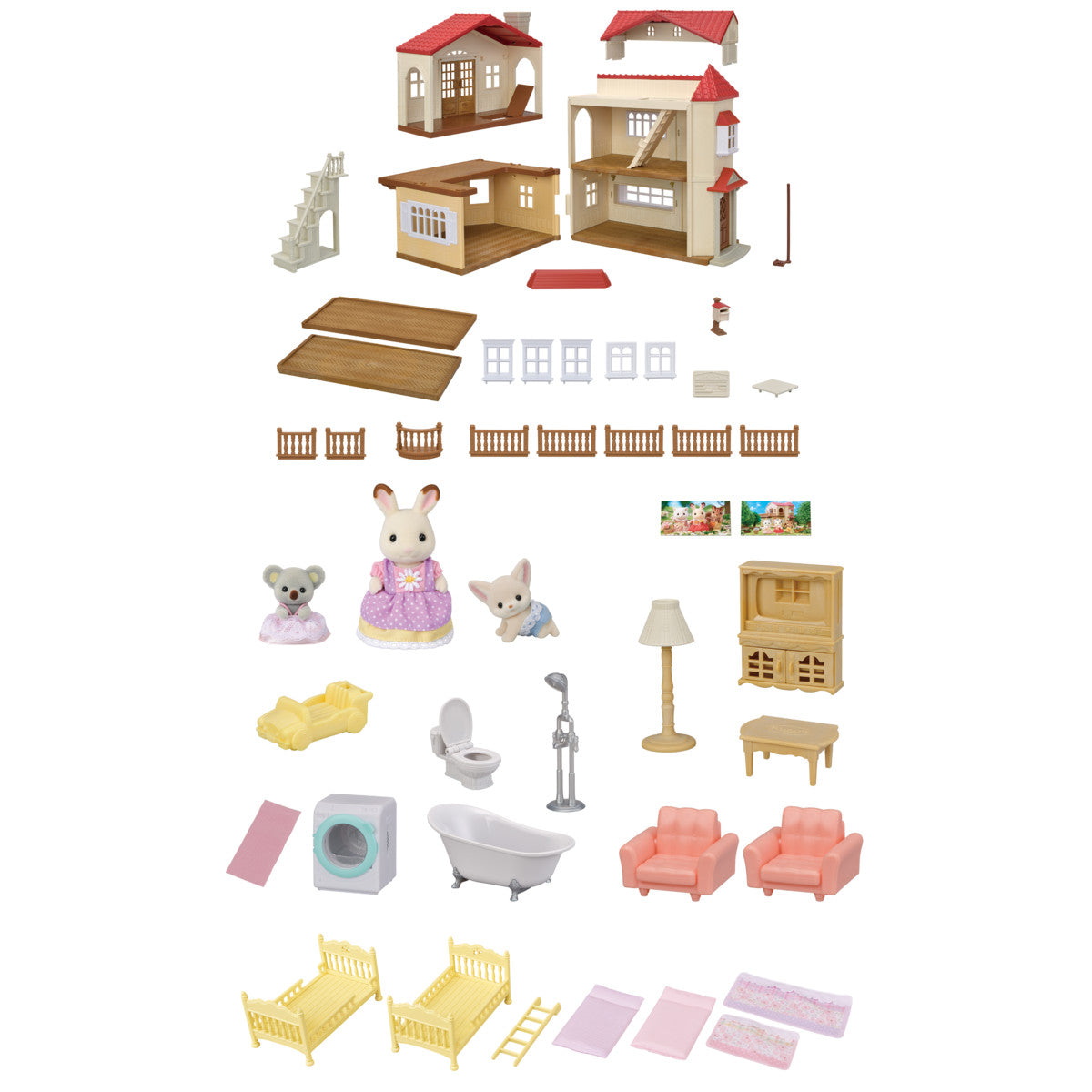Calico Critter BL Red Roof Country Home Gift Set