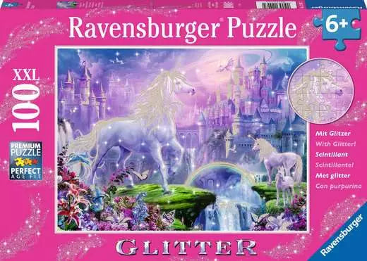 Unicorn Kingdom 100 pc XXL Glitter Puzzle
