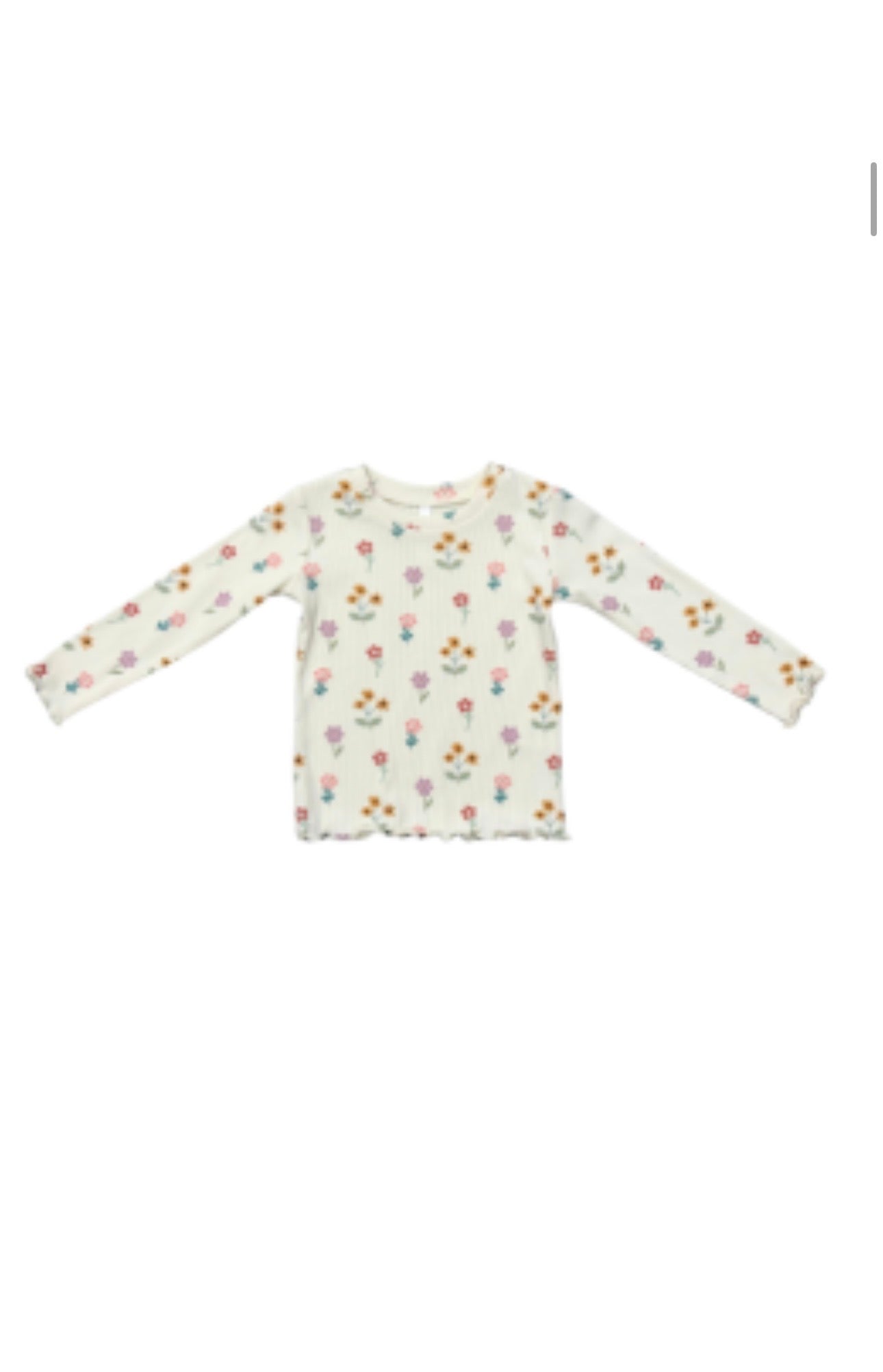 Meadow Bloom Lettuce Hem LS Tee