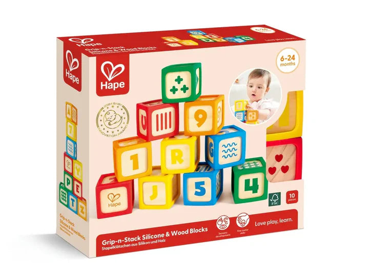 Grip-n-Stack Silicone & Wood Blocks