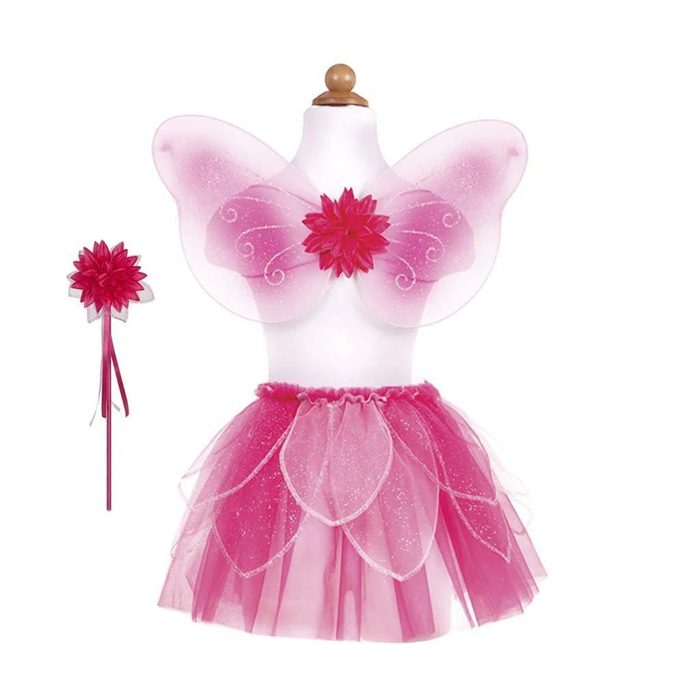 Fancy Flutter Skirt With Wings & Wand, Pink,
