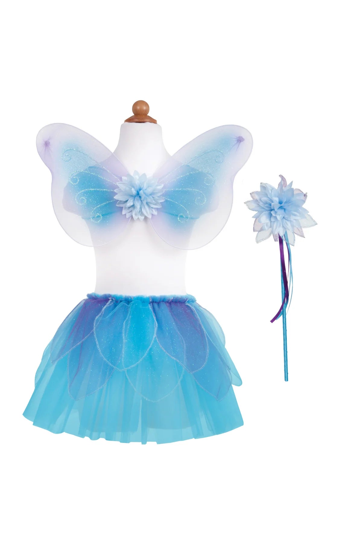 Fancy Flutter Skirt With Wings & Wand, Blue