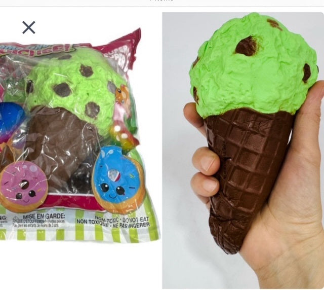 Mint Choco Chip Ice Cream Cone