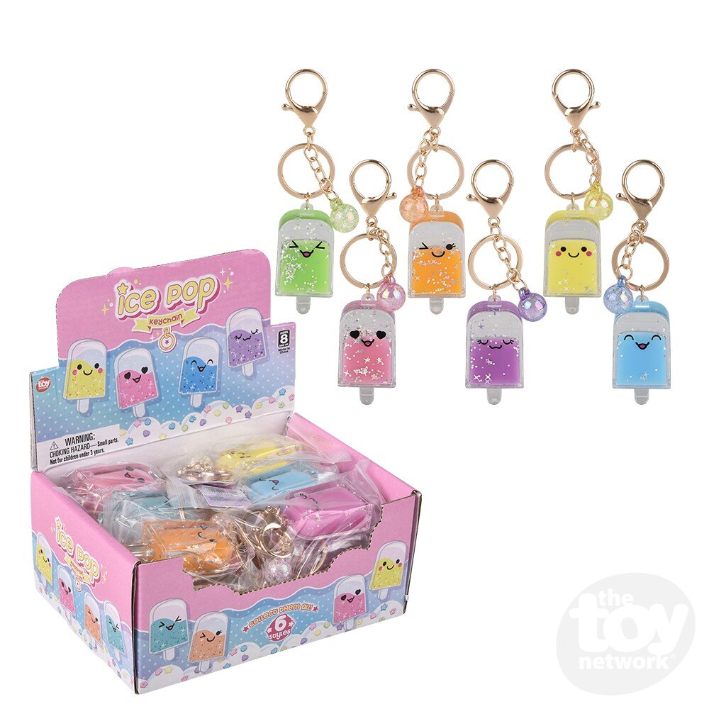 Ice Pop Glitter Keychain