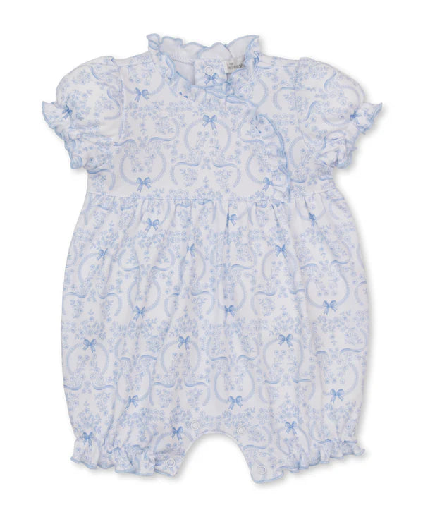 Delicate Blooming Bows Short Playsuit - lt. blue