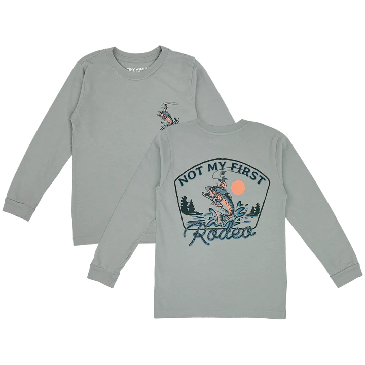 Not My First Rodeo Long Sleeve Tee in Granite