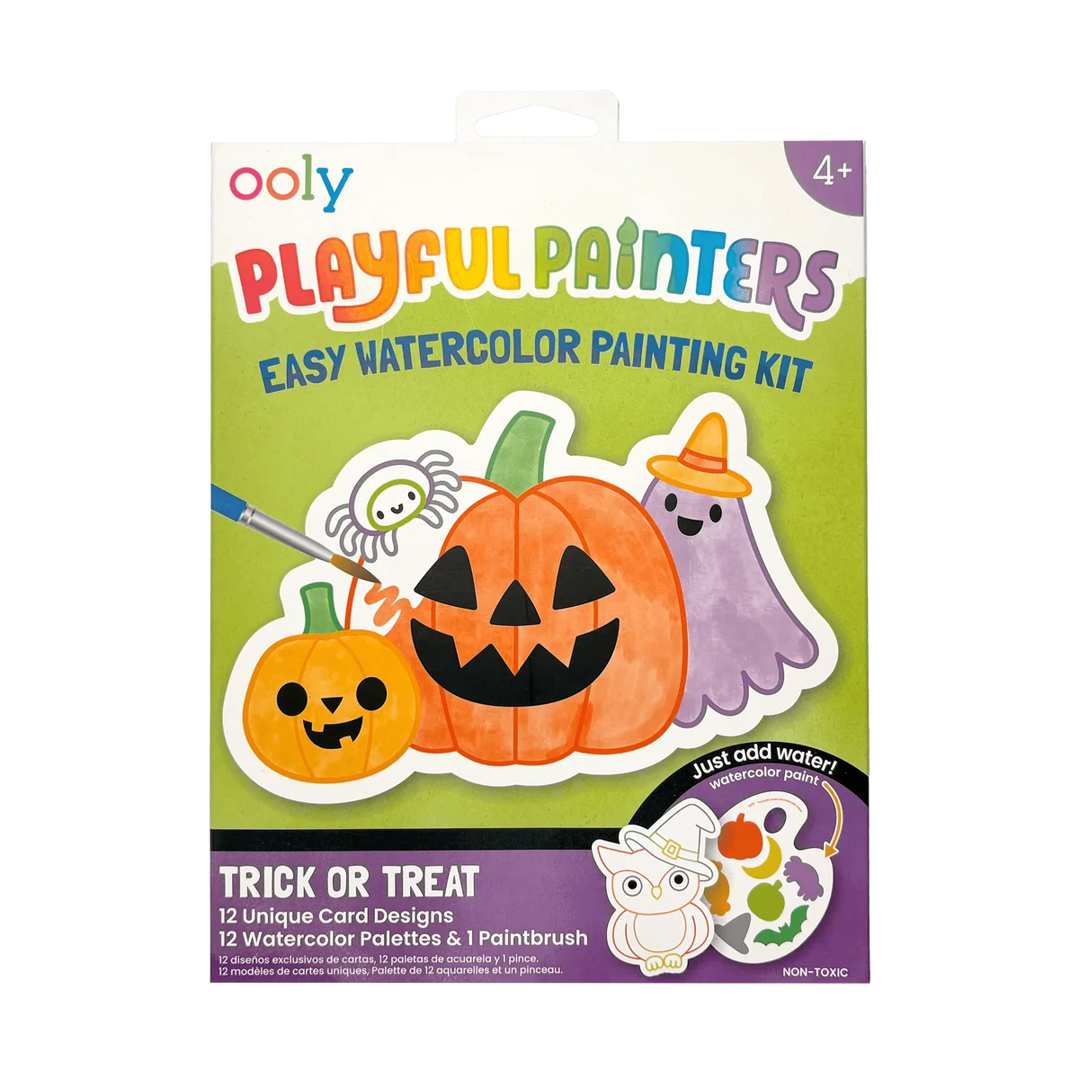 Playful Painters Easy Watercolor Painting Kit - Trick or Treat