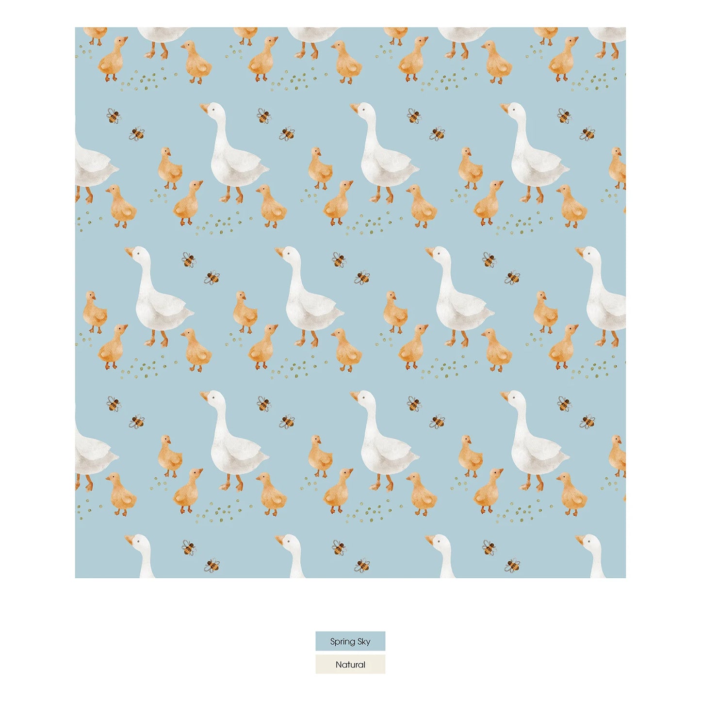 Sky Feeding Ducks Footie with 2 Way Zipper