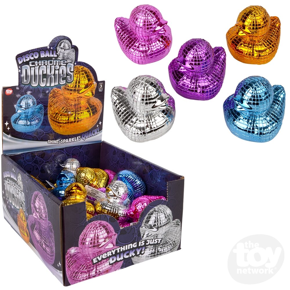 2" Disco Ball Chrome Duckies