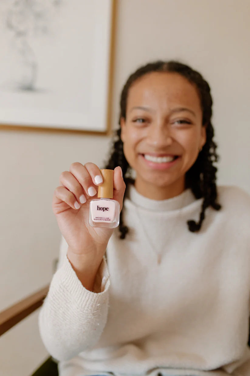 Hope - Nail Polish with Inspiring Reminder - Light Pink