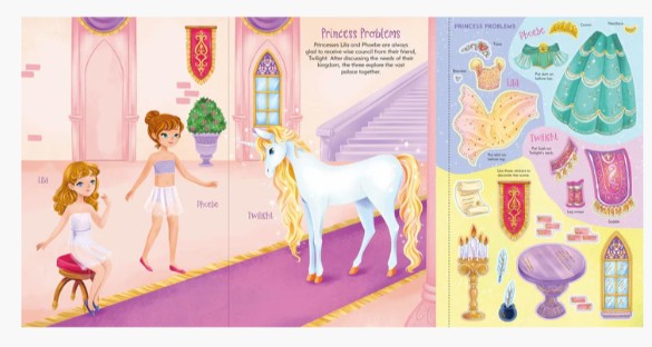 Unicorns Sticker Doll Dress-Up Book