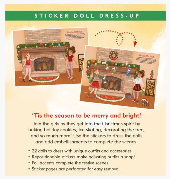 Christmas Sticker Doll Dress-Up Book