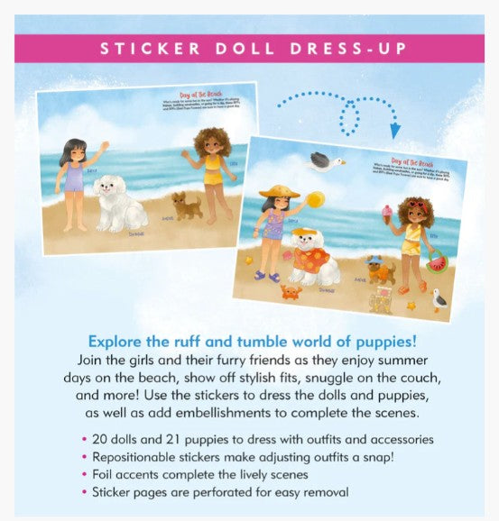Puppies Sticker Doll Dress-Up Book