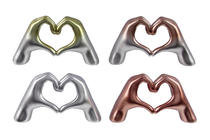 Resin Heart Gesture Hands