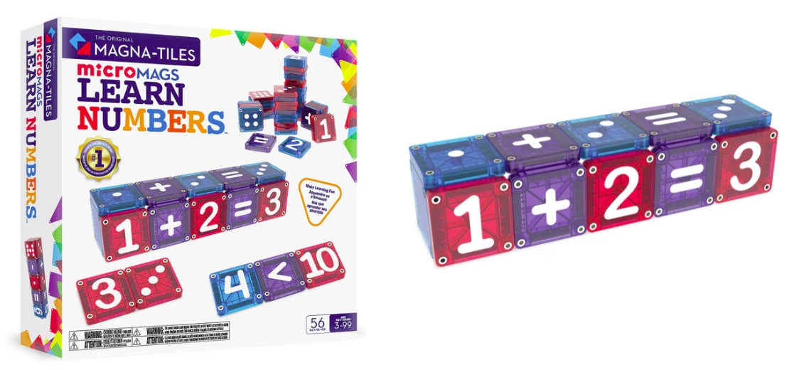 Magna-Tiles® microMAGS LEARN Numbers 56 Piece Set