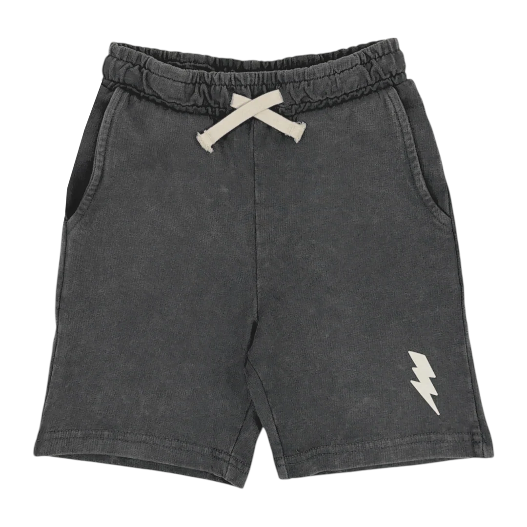Bolt Sweat Shorts in Mineral Black