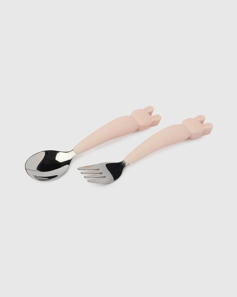 Toddler Spoon/Fork Set - Bunny