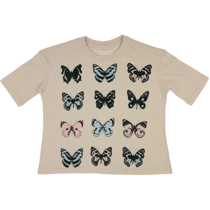 Butterfly Take Flight Super Tee in Sand