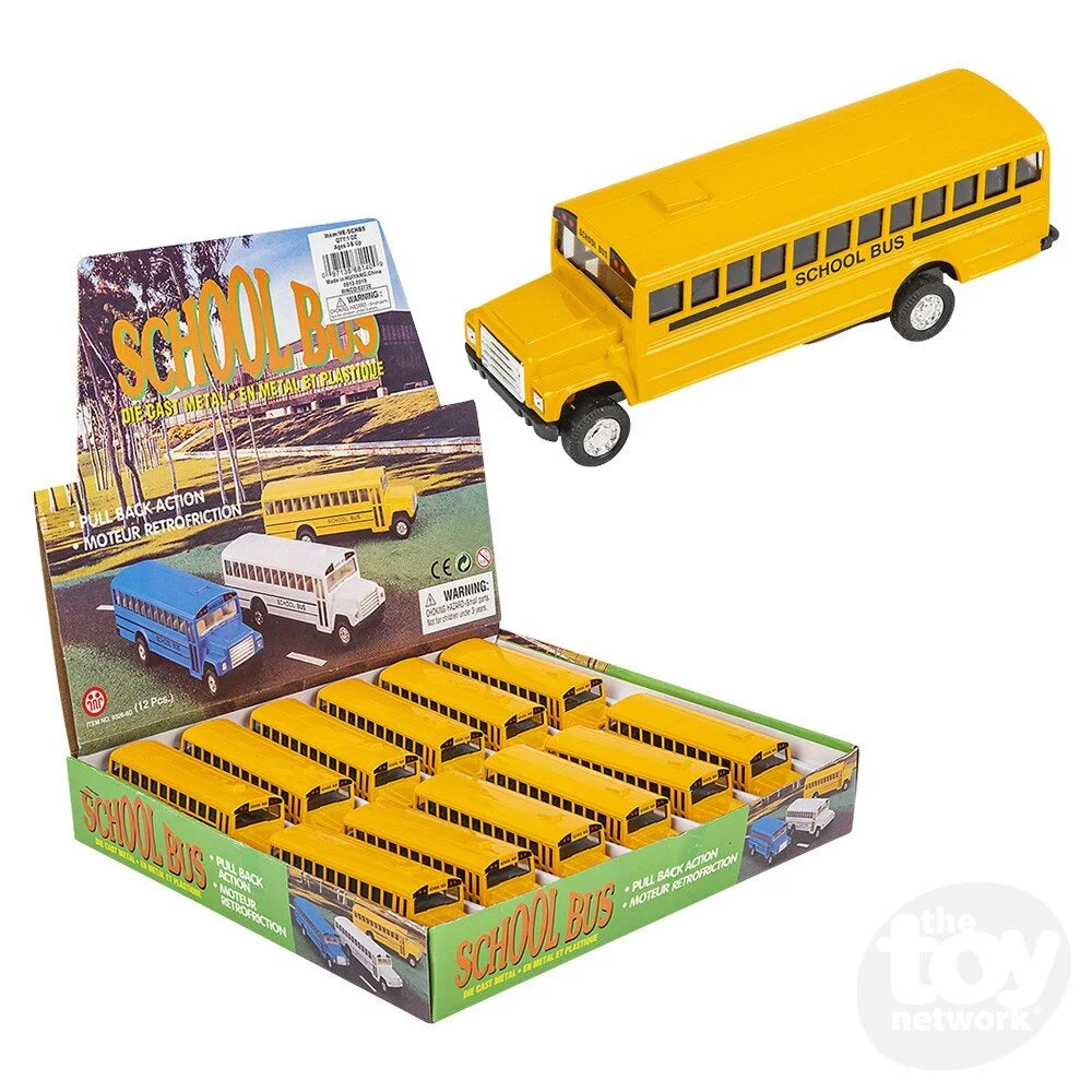 Diecast 5" Pull Back School Bus